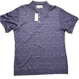 Izod Purple Polo Shirt Classic Design Short Sleeves XL